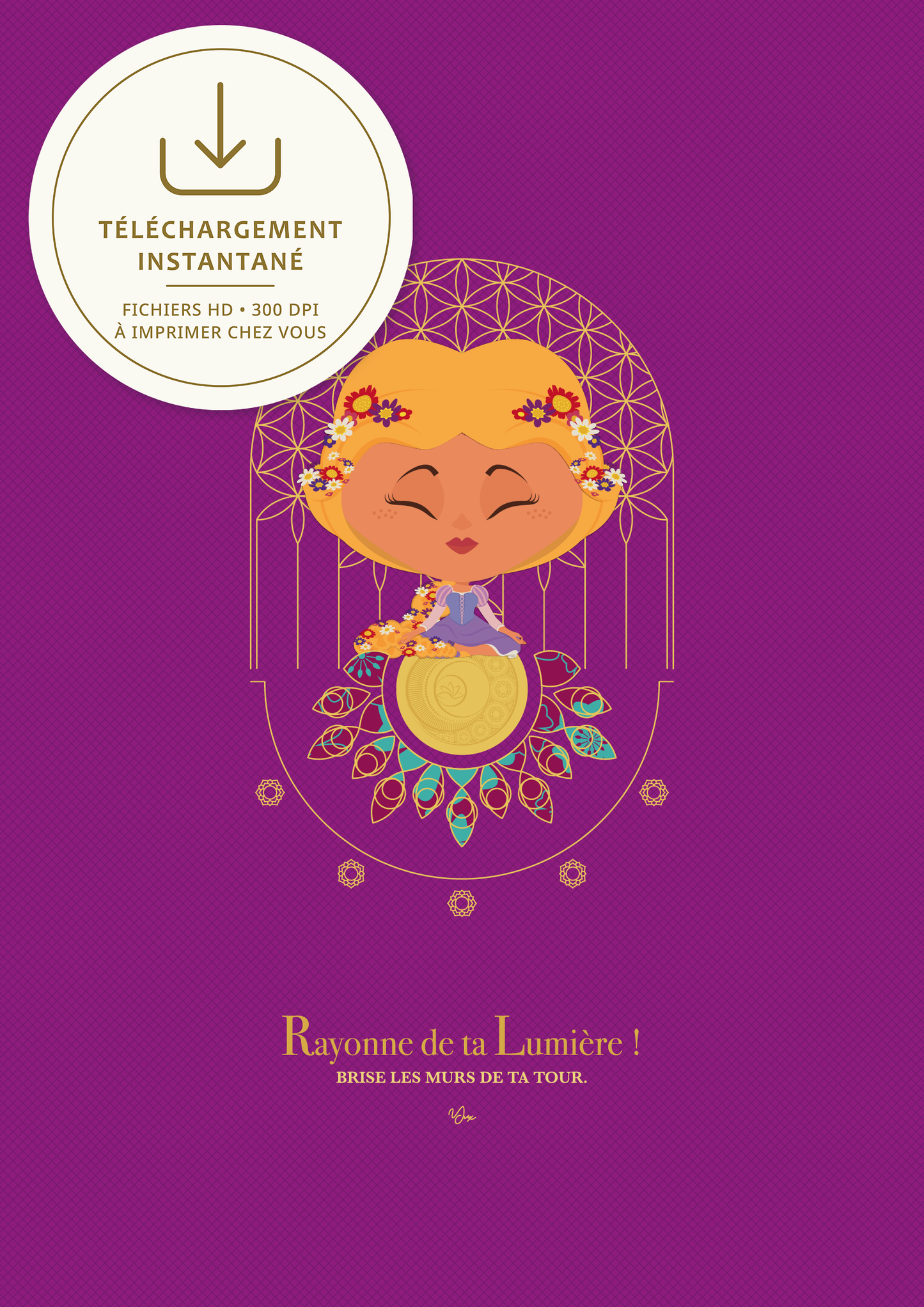Affiche ☽ Princesse Sahasrara