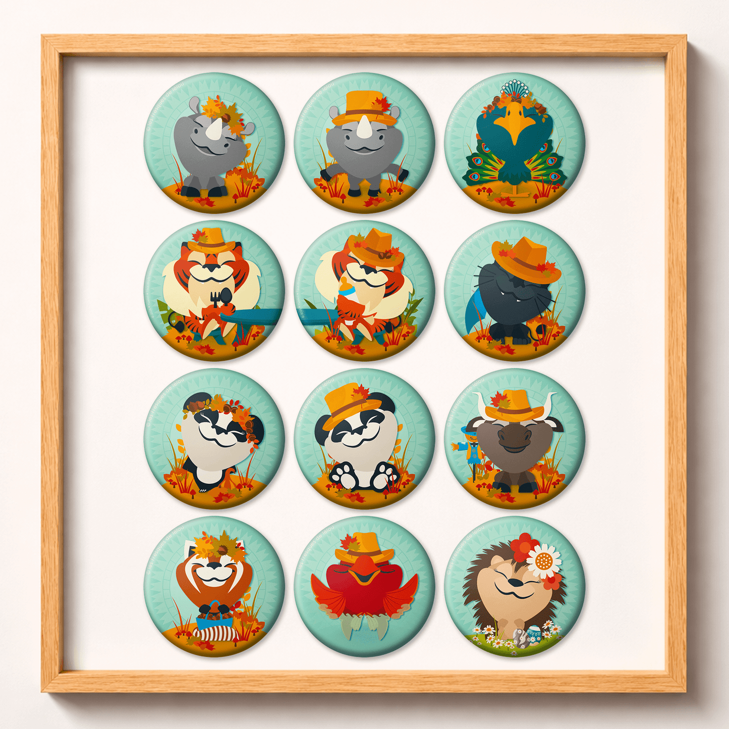 Magnets ⚉ Animaux tableau crèche
