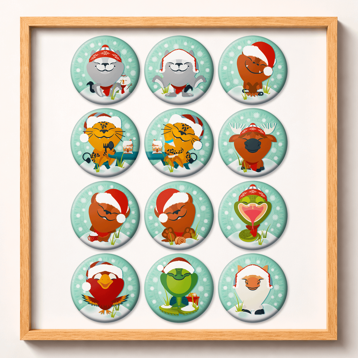Magnets ⚉ Animaux tableau crèche