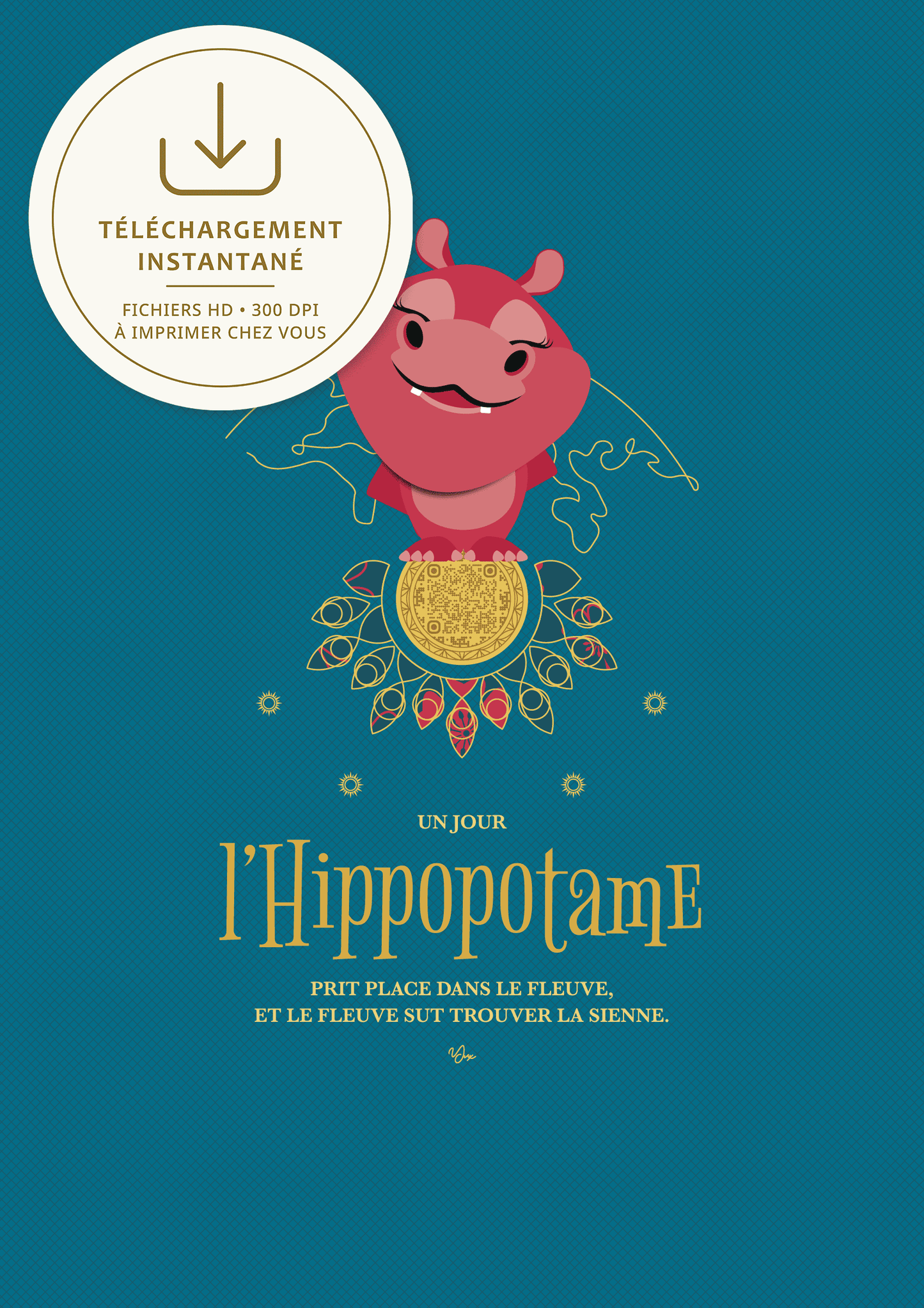 Affiche ⚉ L'Hippopotame