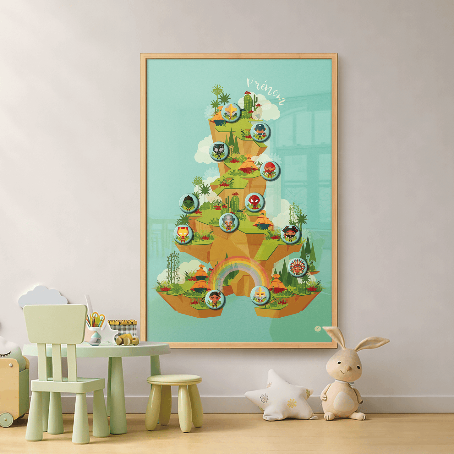 Tableau magnétique mural pour la chambre d’enfant