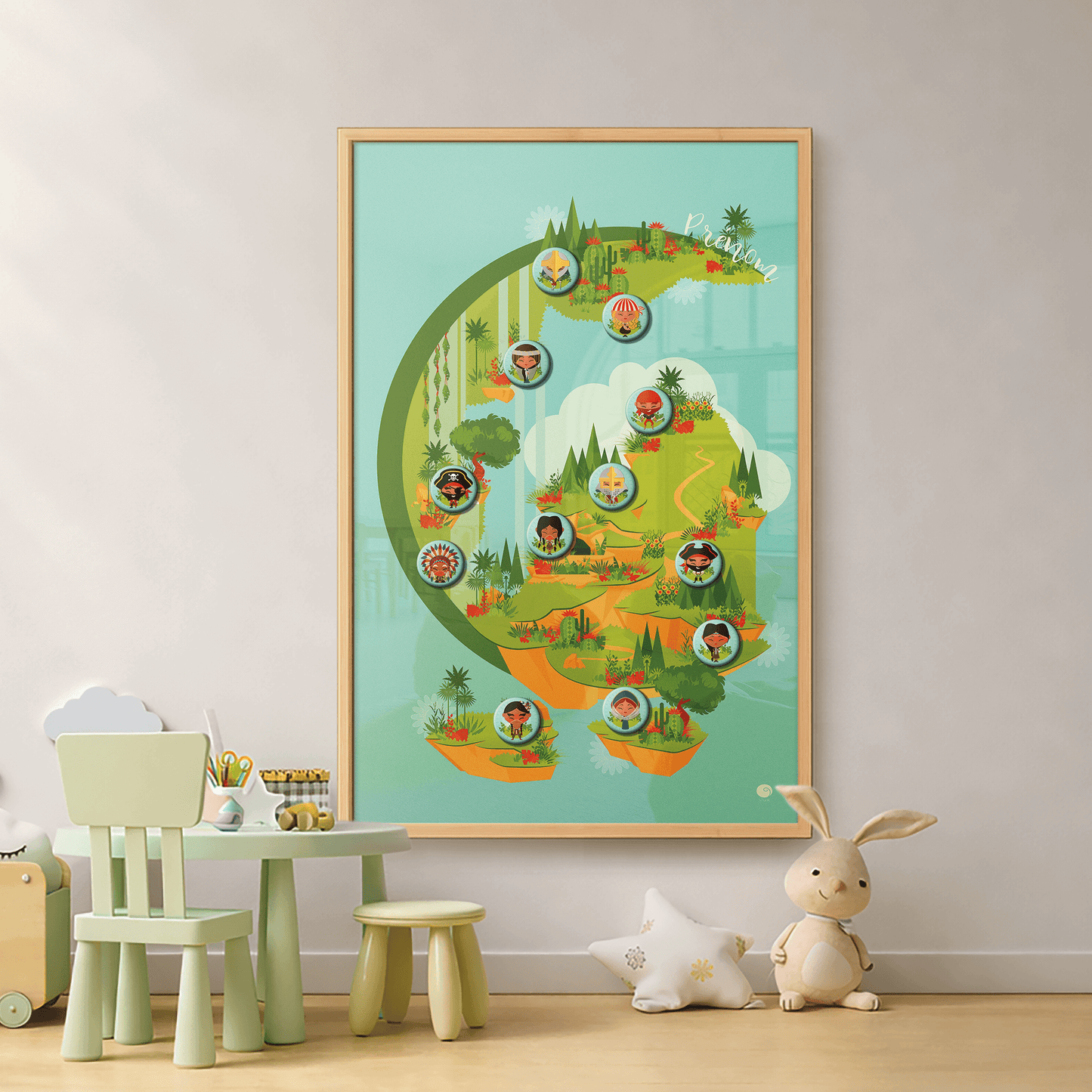 Tableau magnétique mural pour la chambre d’enfant