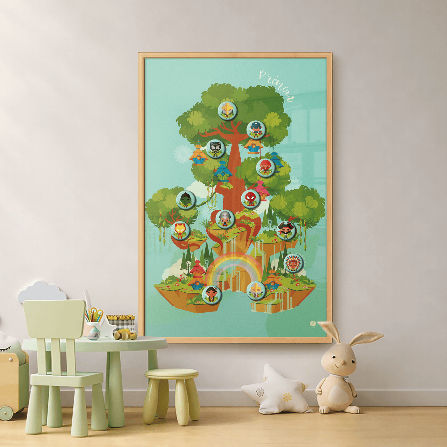 Tableau magnétique mural pour la chambre d’enfant