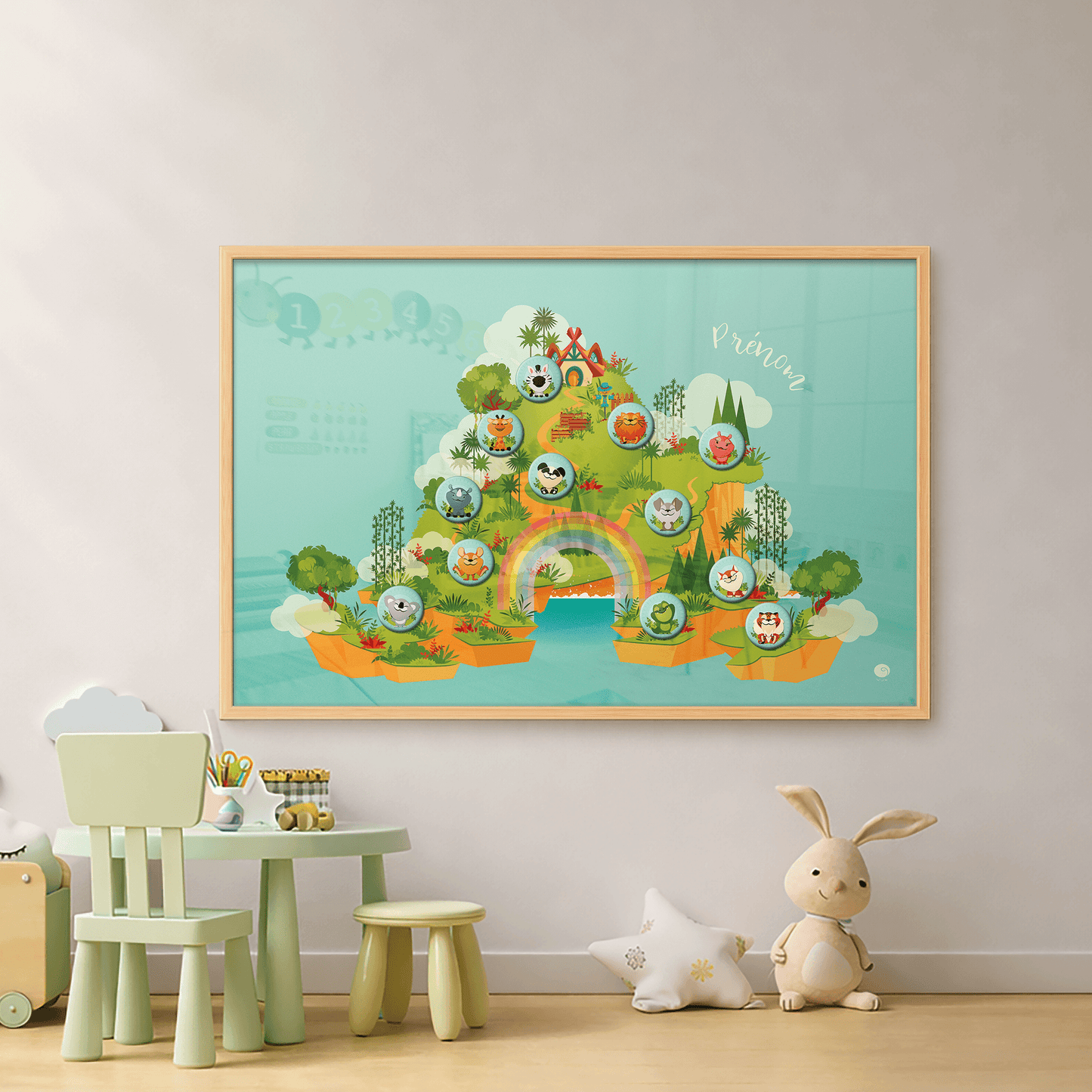 Tableau magnétique mural pour la chambre d’enfant