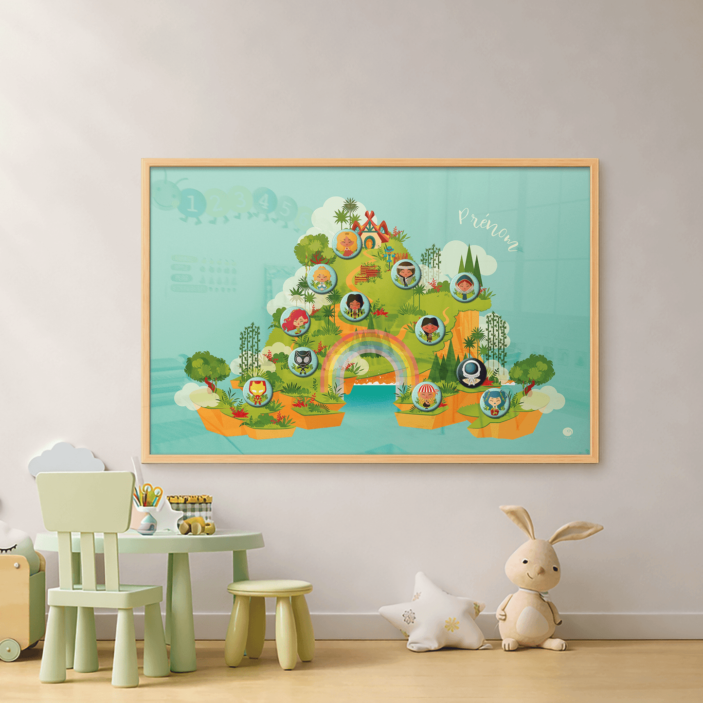 Tableau magnétique mural pour la chambre d’enfant