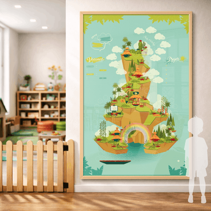 Tableau magnétique mural pour la crèche