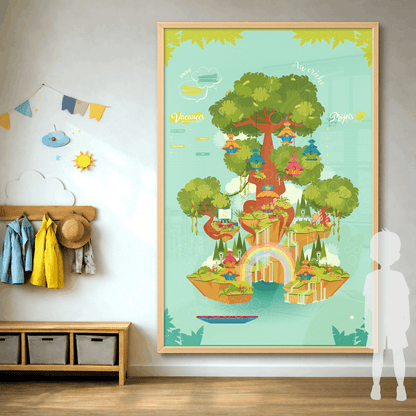 Tableau magnétique mural pour la crèche